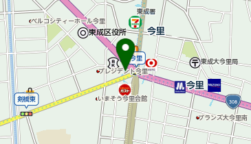 【傘シェアリング】 Osaka Metro 千日前線 今里駅 西改札付近 (改札内)の地図画像