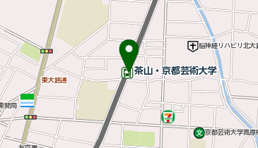 【傘シェアリング】 叡山本線 茶山・京都芸術大学駅 出町柳方面ホーム (改札内)の地図画像