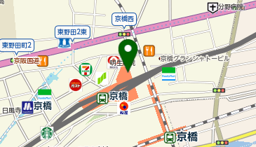 【傘シェアリング】 京阪モール ホテル館入口の地図画像