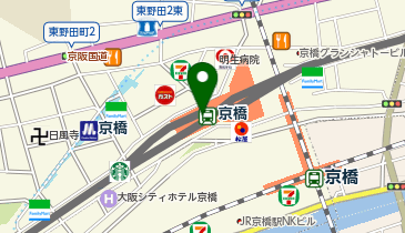 【傘シェアリング】 京阪モール本館 片町口 の地図画像