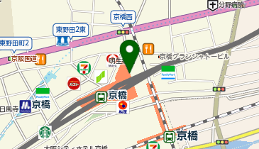 【傘シェアリング】 京橋駅 中央改札側の地図画像