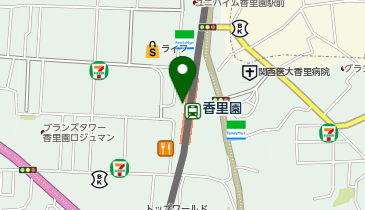 【傘シェアリング】 香里園駅 西口の地図画像