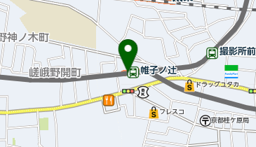 【傘シェアリング】 帷子ノ辻駅 改札口付近 (改札内)の地図画像