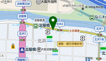 【傘シェアリング】 京阪淀屋橋ビル 1階 土佐堀通り側の地図画像