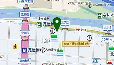 【傘シェアリング】 京阪淀屋橋ビル 1階 ビル受付前の地図画像