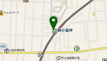 【傘シェアリング】 西武多摩川線 新小金井駅の地図画像
