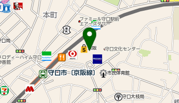 【傘シェアリング】 京阪百貨店 守口店 駐車場出入口の地図画像