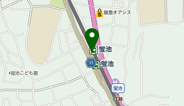【傘シェアリング】 大阪モノレール 蛍池駅 改札口前の地図画像