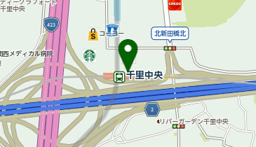 【傘シェアリング】 大阪モノレール 千里中央駅 改札内の地図画像