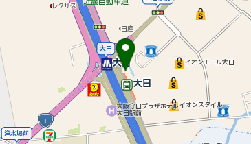 【傘シェアリング】 大阪モノレール 大日駅 改札口前の地図画像