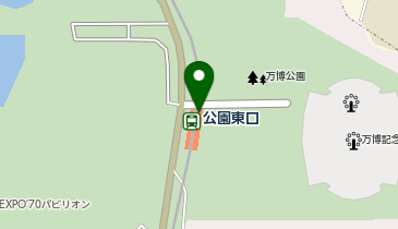 【傘シェアリング】 大阪モノレール 公園東口 改札口前の地図画像