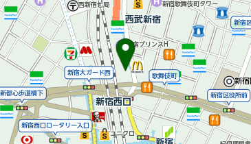 【傘シェアリング】 西武新宿線 西武新宿駅 正面口の地図画像