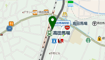 【傘シェアリング】 西武新宿線 高田馬場駅 BIGBOX口の地図画像