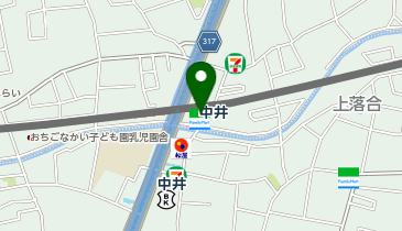 【傘シェアリング】 西武新宿線 中井駅 2番線ホーム (改札内)の地図画像