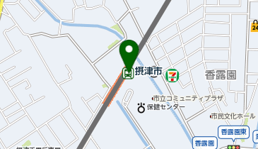 【傘シェアリング】 阪急京都本線 摂津市駅 東改札口の地図画像