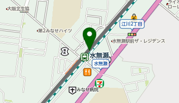 【傘シェアリング】 阪急京都本線 水無瀬駅の地図画像