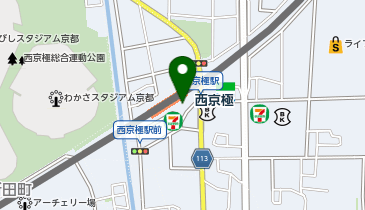 【傘シェアリング】 阪急京都本線 西京極駅の地図画像