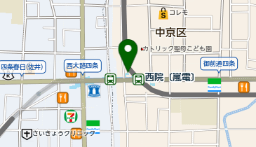 【傘シェアリング】 阪急京都本線 西院駅 北改札口の地図画像