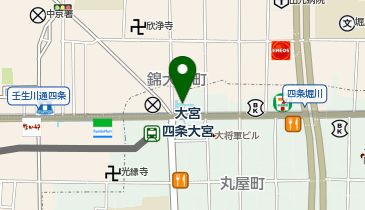 【傘シェアリング】 阪急京都本線 大宮駅 東改札口の地図画像