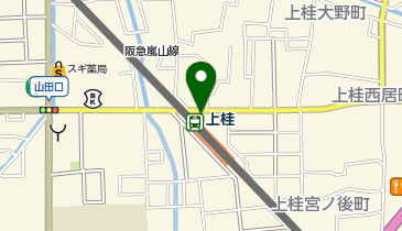 【傘シェアリング】 阪急嵐山線 上桂駅 東改札口の地図画像