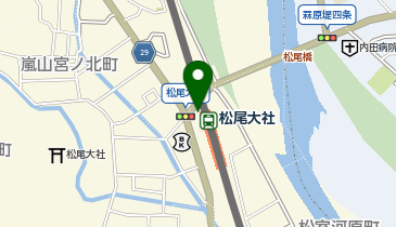 【傘シェアリング】 阪急嵐山線 松尾大社駅 西改札口の地図画像