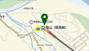 【傘シェアリング】 阪急嵐山線 嵐山駅の地図画像