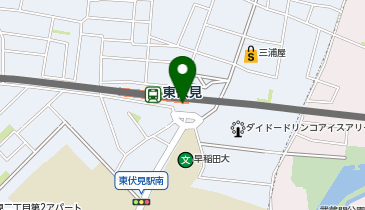 【傘シェアリング】 西武新宿線 東伏見駅 南口の地図画像