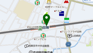 【傘シェアリング】 西武新宿線 田無駅 北口の地図画像