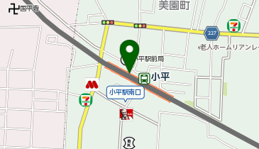 【傘シェアリング】 西武新宿線 小平駅 北口の地図画像