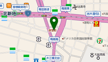 【傘シェアリング】 リゾートトラスト 御堂筋ビルの地図画像