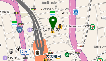 【傘シェアリング】 Nu茶屋町 コリドール導線の地図画像