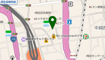 【傘シェアリング】 Nu茶屋町+ 北側出入り口の地図画像