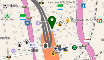 【傘シェアリング】 茶屋町あるこの地図画像