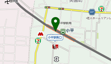 【傘シェアリング】 西武新宿線 小平駅 南口の地図画像