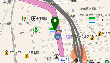 【傘シェアリング】 LUCID SQUARE UMEDAの地図画像