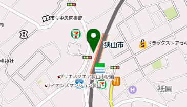 【傘シェアリング】 西武新宿線 狭山市駅 西口の地図画像