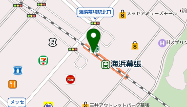 【傘シェアリング】 京葉線 海浜幕張駅 改札正面の地図画像