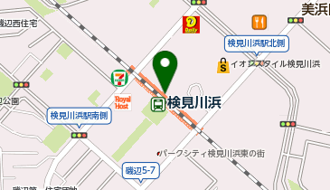 【傘シェアリング】 京葉線 検見川浜駅 南口の地図画像