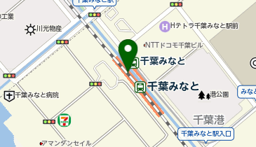 【傘シェアリング】 京葉線 千葉みなと駅 券売機付近の地図画像