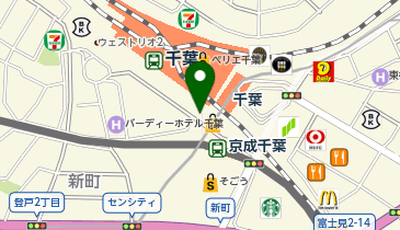 【傘シェアリング】 ペリエ千葉 1階 そごう方面 出入口付近の地図画像