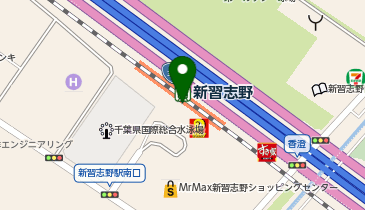 【傘シェアリング】 京葉線 新習志野駅 (改札内)の地図画像