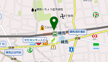 【傘シェアリング】 西武池袋線 練馬駅 中央北口の地図画像