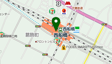 【傘シェアリング】 東京メトロ 東西線 西船橋駅  階段付近 (改札内)の地図画像