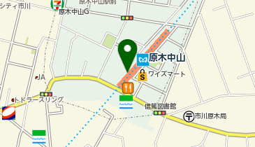 【傘シェアリング】 東京メトロ 東西線 原木中山駅  北口の地図画像