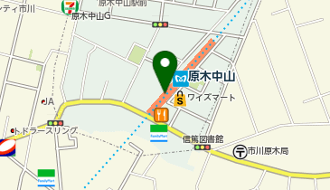 【傘シェアリング】 東京メトロ 東西線 原木中山駅 (改札内)の地図画像