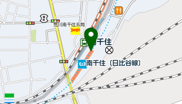 【傘シェアリング】 東京メトロ 日比谷線 南千住駅 北口 (改札内)の地図画像