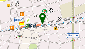 【傘シェアリング】 東京メトロ 千代田線 綾瀬駅 東口の地図画像