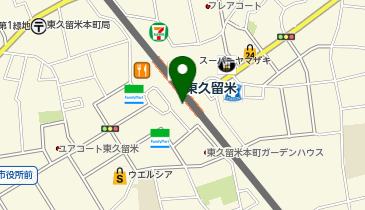 【傘シェアリング】 西武池袋線 東久留米駅 西口の地図画像