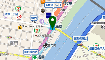 【傘シェアリング】 東京メトロ 銀座線 浅草駅 吾妻橋方面改札付近の地図画像