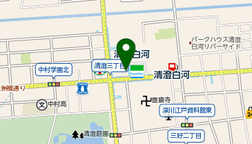 【傘シェアリング】 東京地下鉄 半蔵門線 清澄白河駅 B1出口付近の地図画像